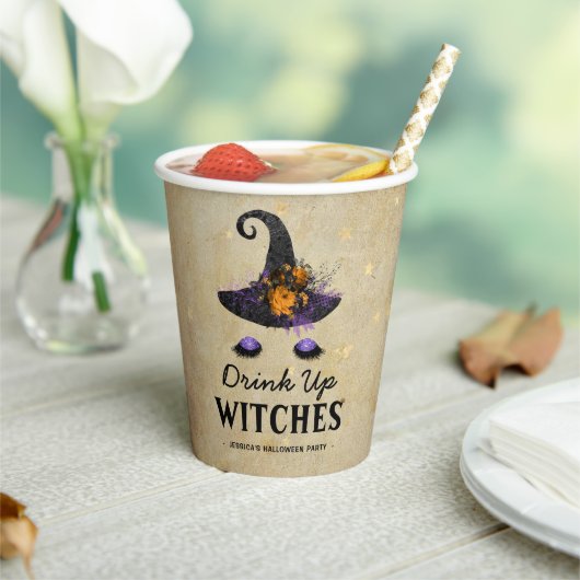 おもしろい「魔女を飲む」大人ハローウィンパーティ 紙コップ (インサイチュ)