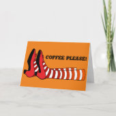 おもしろい/魔女レッグ、ハロウィーン折り畳みホリデーカード シーズンカード (正面)