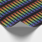 おもしろい、鮮やかなカラフル虹の一見の"感謝! " ラッピングペーパー (角)