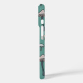 おもしろい、鮮やかな青い背景に手書きキノコ Case-Mate iPhoneケース (裏面 / 左)