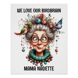 おもしろい（鳥とシニア） ポスター