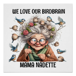 おもしろい（鳥とシニア） ポスター