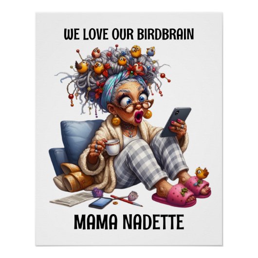 おもしろい(鳥とシニア) ポスター (正面)