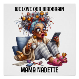 おもしろい（鳥とシニア） ポスター