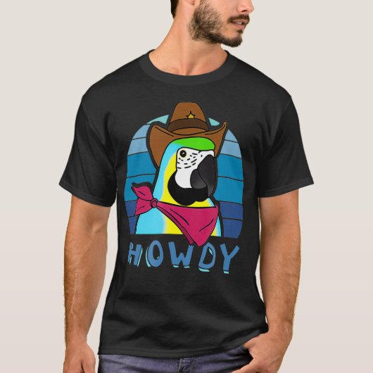 おもしろい!黄色と青のマカオインコの飼い主 鳥 Tシャツ (正面)