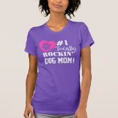 おもしろい#1トータルRockin Dog Mom (紫) Tシャツ (正面)