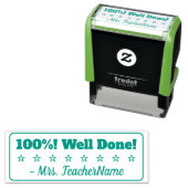 おもしろい「100%!よくやった!」 ターターゴム印 セルフインキングスタンプ (インサイチュ)