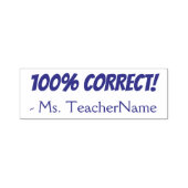 おもしろい「100%正解！」 確認用ゴム印 セルフインキングスタンプ (デザイン)