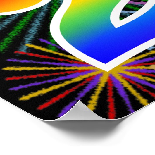 おもしろい「2023年度授業」おめでとうございます(Fireworks) ポスター (角)