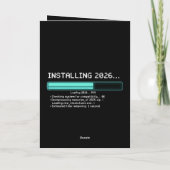 おもしろい 2026年 新年の極限オタク レトロ ロード中 カード (裏面)