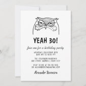 おもしろい 30歳の誕生日 招待状 (正面)