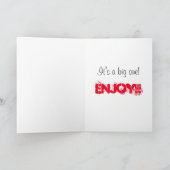 おもしろい、30歳の誕生日、白、赤の黒い文字。 カード (内部)