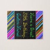 おもしろい, 59カラフルお洒落番目の誕生日パズル ジグソーパズル (横)