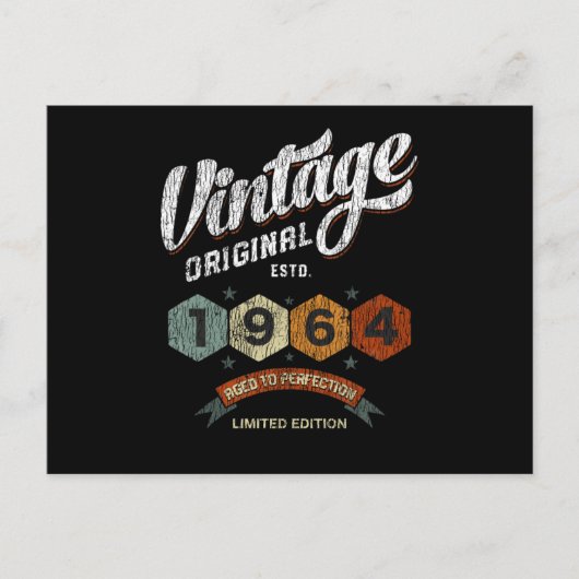 おもしろい 61歳の誕生日 1964年 ヴィンテージ 61歳の誕生日プレゼント ポストカード (正面)
