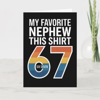 おもしろい 67 私の大好きな甥っ子がくれた カード