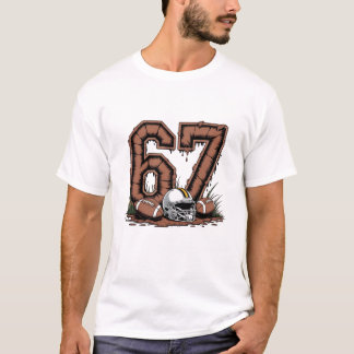 おもしろい 6-7 ドリップ アメリカンフットボール 67 シックス セブン ミーム Tシャツ