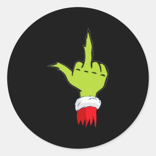 おもしろい&;クリスいけなトトップ大人向けユーモアant ラウンドシール (正面)