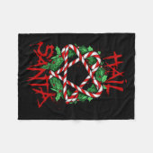 おもしろい&amp; Hail Santa Candyユニーク Christmas フリースブランケット (正面(横))