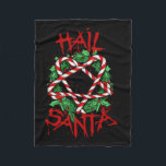 おもしろい&amp; Hail Santa Candyユニーク Christmas フリースブランケット<br><div class="desc">おもしろい& Hail Santaユニーク Candy Capeクリスマスギフト</div>