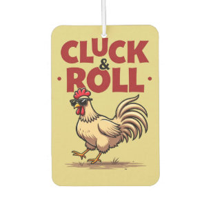おもしろい「Cluck & 転がRooster Cartoonクールデザイン カーエアーフレッシュナー