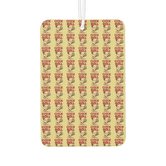 おもしろい「Cluck & 転がRooster Cartoonクールデザイン カーエアーフレッシュナー (裏面)