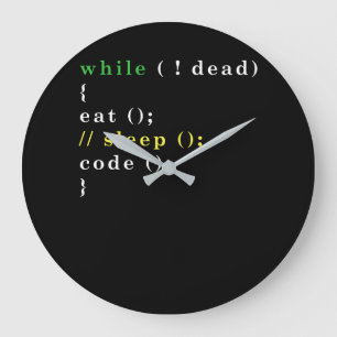 おもしろい Computer Science Programmer 食べ Sleep Code ラージ壁時計