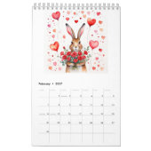 おもしろい, Cute Hares 2025カレンダー カレンダー (2月 2027)
