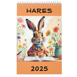 おもしろい, Cute Hares 2025カレンダー カレンダー