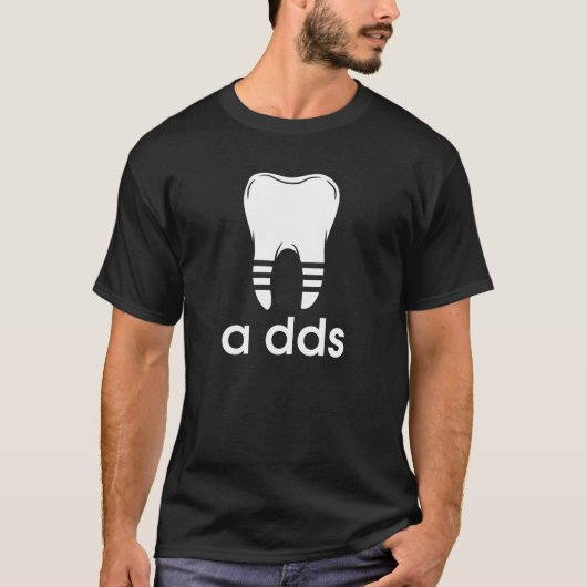おもしろい DDS 歯科のパロディロゴ 歯医者 Tシャツ (正面)
