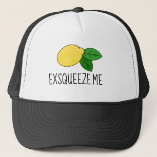 おもしろい「Exsqueeze Me」帽子とレモンデザイン キャップ