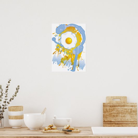 おもしろい_Fried_Egg ポスター (キッチン)