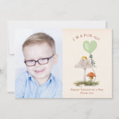 おもしろい-giマッシュルームバレンタインデン写真 カード (正面)