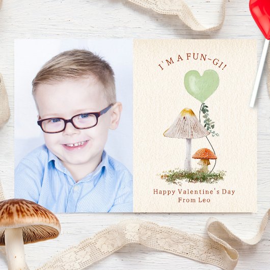おもしろい-giマッシュルームバレンタインデン写真 カード