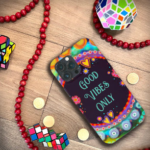 おもしろい「Good Vibes Only」インスピレーションカスタム引用文 iPhone 13 Pro Maxケース