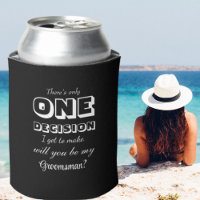 おもしろい - Groomsman Proposal One Decision Black