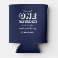 - おもしろい Groomsman Proposal One Decision Navy Blue