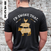 おもしろい I'd Smoke That カスタムネーム BBQ グリル父 Tシャツ