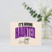 おもしろい It's Giving Haunted レトロミイラハロウィン ポストカード (スタンド正面)
