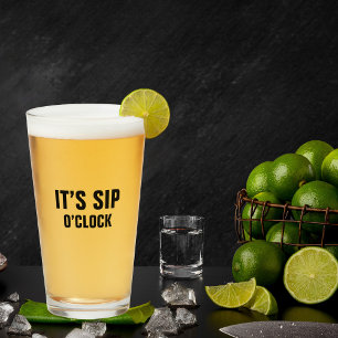 おもしろい It's Sip O'Clock シンプルな父の誕生日 タンブラーグラス