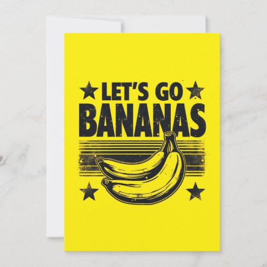 おもしろい Let's Go Bananas やばい グランジ ミーム 招待状 (正面)