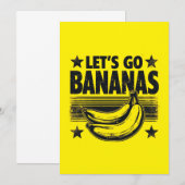 おもしろい Let's Go Bananas やばい グランジ ミーム 招待状 (正面/裏面)
