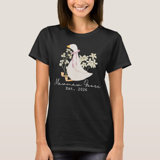 おもしろい Mawmaw Goose Tシャツ - お茶目な祖母へのギフトシャツ (正面)