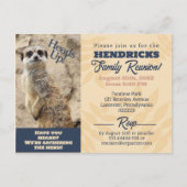 おもしろい, Meerkatフユニークァミリ懇親会日付を保存 ポストカード (正面)