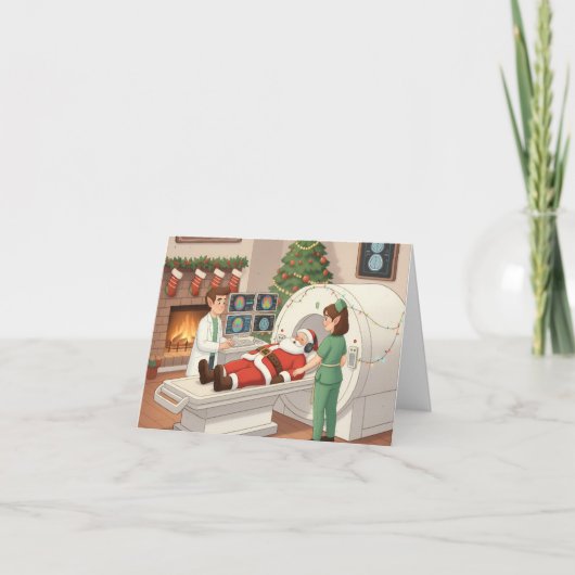 おもしろい/MRI/CT技術用かわいいクリスマスカード カード (正面)