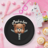 おもしろい - Peekabo - Bear ペーパープレート (パーティー)