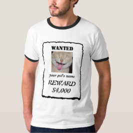 おもしろい & Personalizable Wanted Poster Tシャツ
