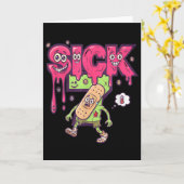 おもしろい Sick Seven ミームTシャツ 六 七 楽しい言葉遊びD カード (黄色い花)