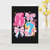 おもしろい Six Seven バレンタイン コケッティー リボン プレッピー ハート カード (黄色い花)