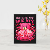 おもしろい Six Seven 67 バレンタイン メモ Where My Hug At  カード (黄色い花)