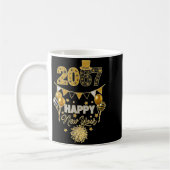 おもしろい Six Seven 67 ミーム 新年おめでとう コーヒーマグカップ (左)